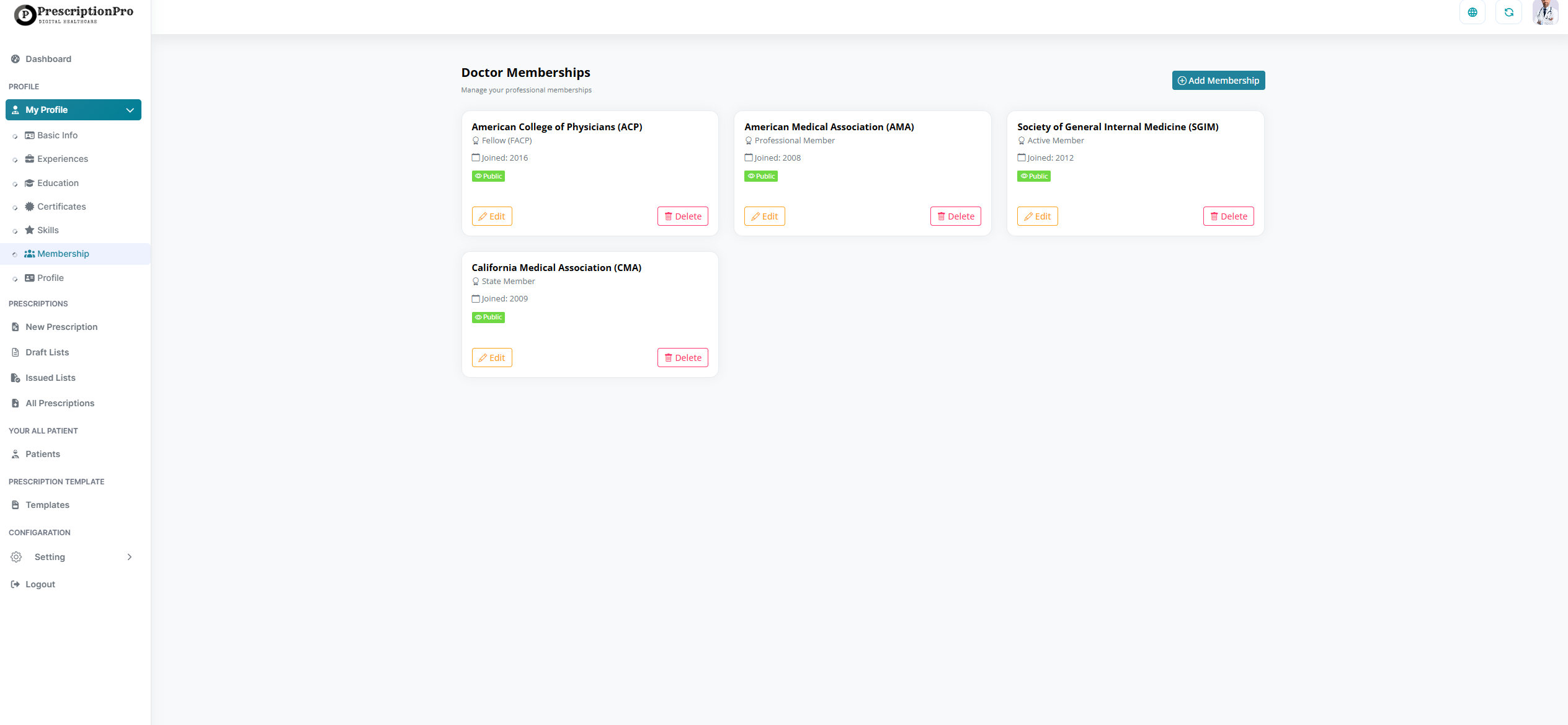 Doctor Profile Example